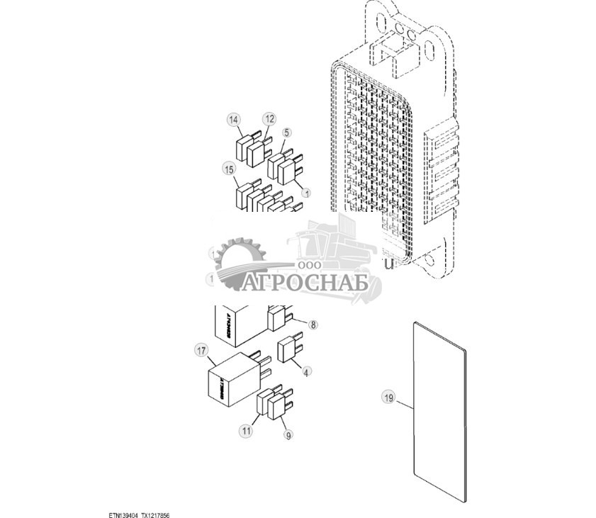Блок плавких предохранителей кабины (303524 - 329327) - ST865362 263.jpg